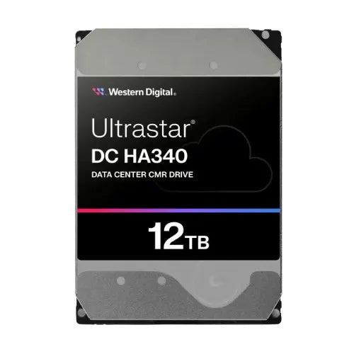 Western Digital 0B47063 Ultrastar DC HA340 Data Center 3.5' SATA HDD - 12TB Read/Wright 150/465 I...