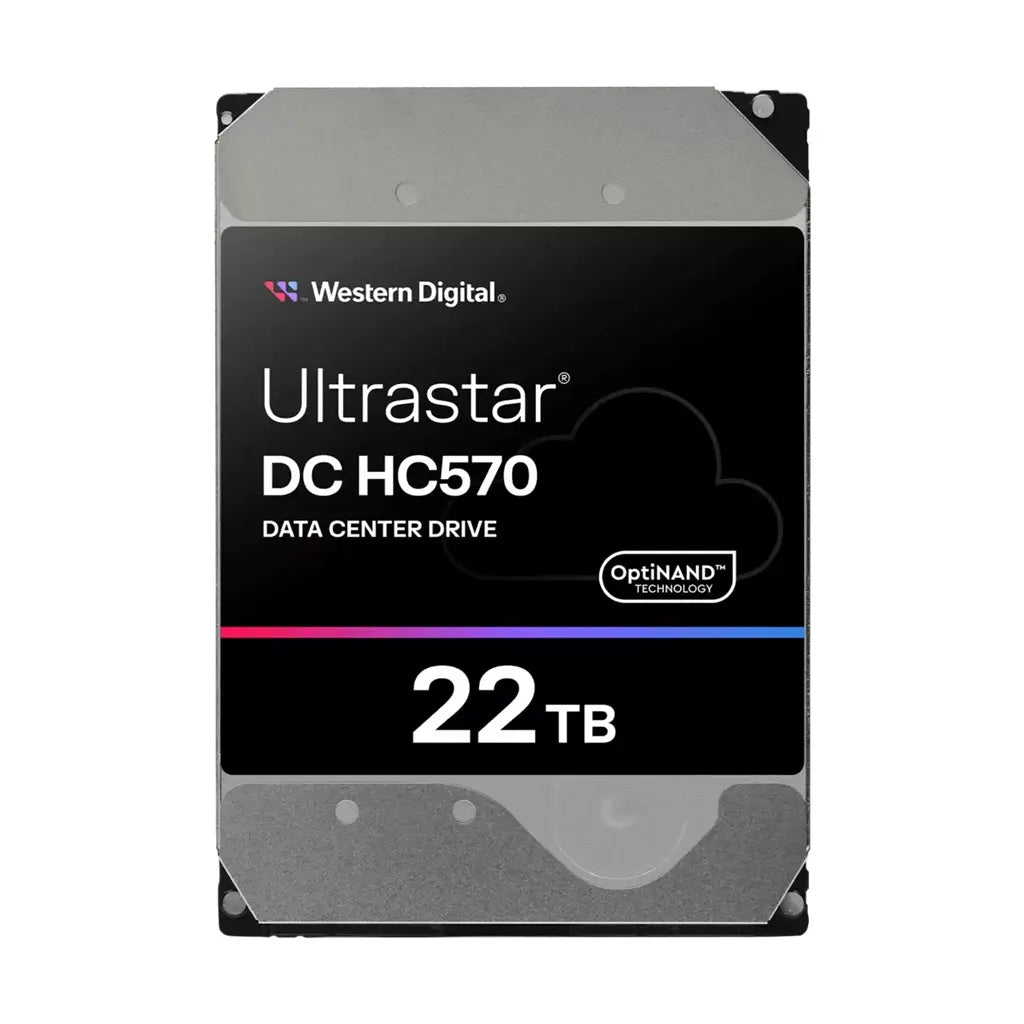 Western Digital Ultrastar DC HC570 22TB: 3.5',SAS, 7200 RPM, 291MB/s, CMR, 512MB cache, TCG, 147×...