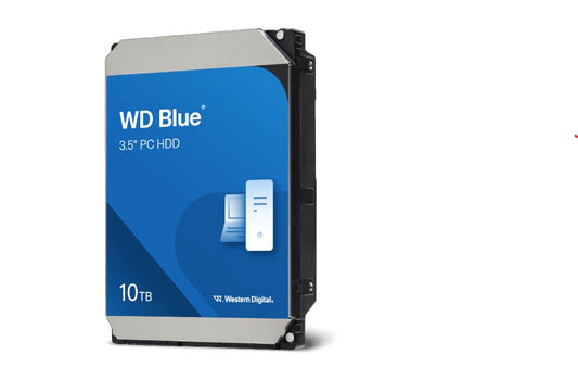 Western Digital WD Blue PC Desktop Hard Drive - 10TB, 3.5', SATA, up to 260MB/s, 7200 RPM, CMR, 5...