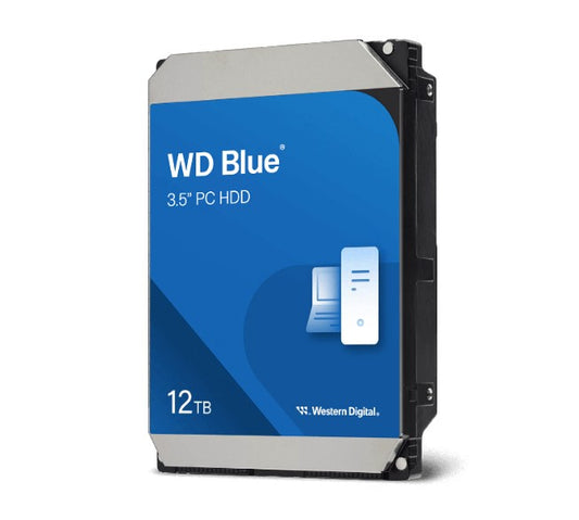 Western Digital WD Blue PC Desktop Hard Drive - 12TB, 3.5', SATA, up to 260MB/s, 7200 RPM, CMR, 5...