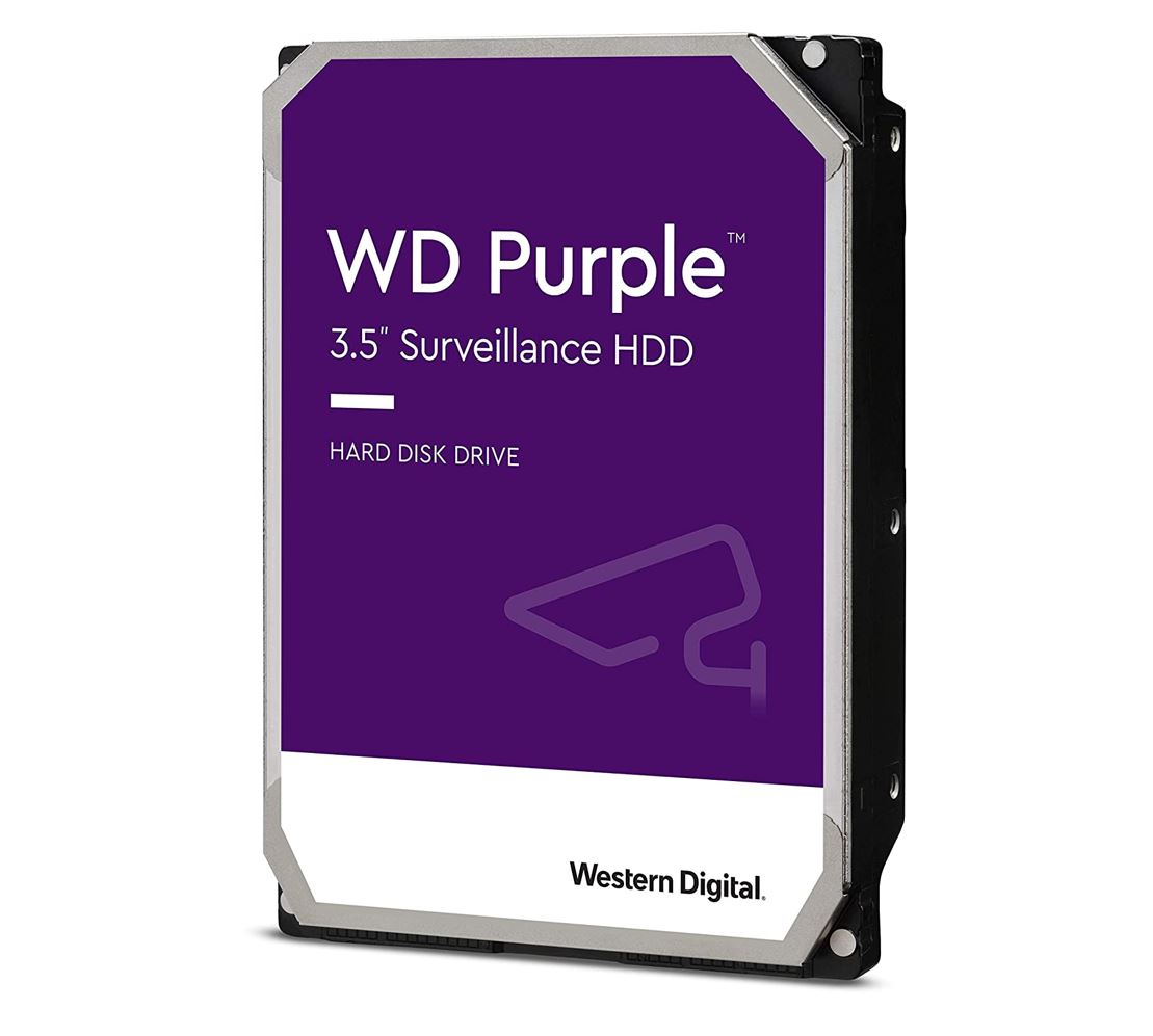 Western Digital WD Purple 1TB 3.5' Surveillance HDD 5400RPM 64MB SATA3 110MB/s 180TBW 24x7 64 Cam...