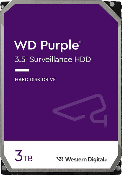 Western Digital WD Purple 3TB 3.5' SATA Surveillance HDD 256MB Cache 3-Year Limited Warranty - Ha...