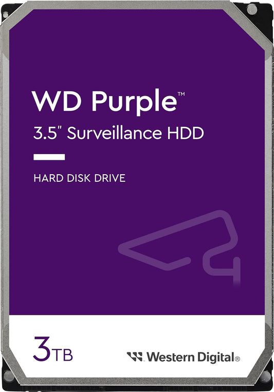 Western Digital WD Purple 3TB 3.5' SATA Surveillance HDD 256MB Cache 3-Year Limited Warranty - Ha...