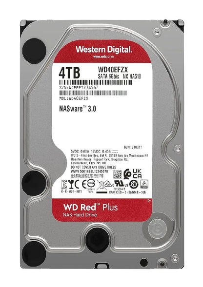 Western Digital WD Red Plus 4TB 3.5' NAS HDD SATA III NAS Hard Drive 5400 RPM 128MB Cache 180MB/S... - Image 3