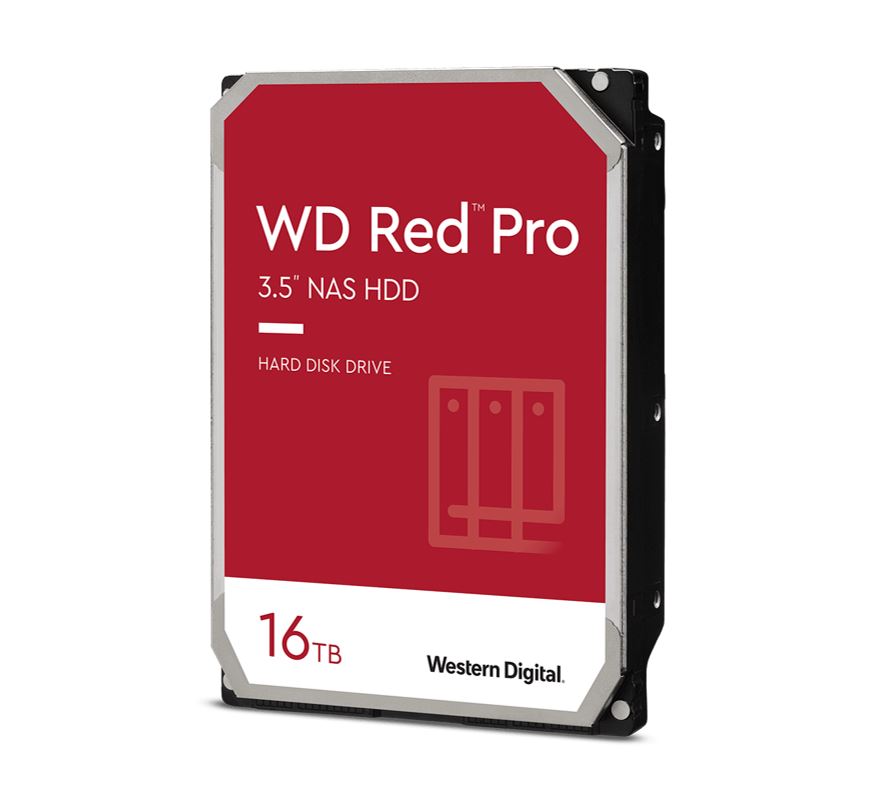 Western Digital WD Red Pro 16TB 3.5' NAS HDD SATA3 7200RPM 512MB Cache 24x7 300TBW ~24-bays NASwa...