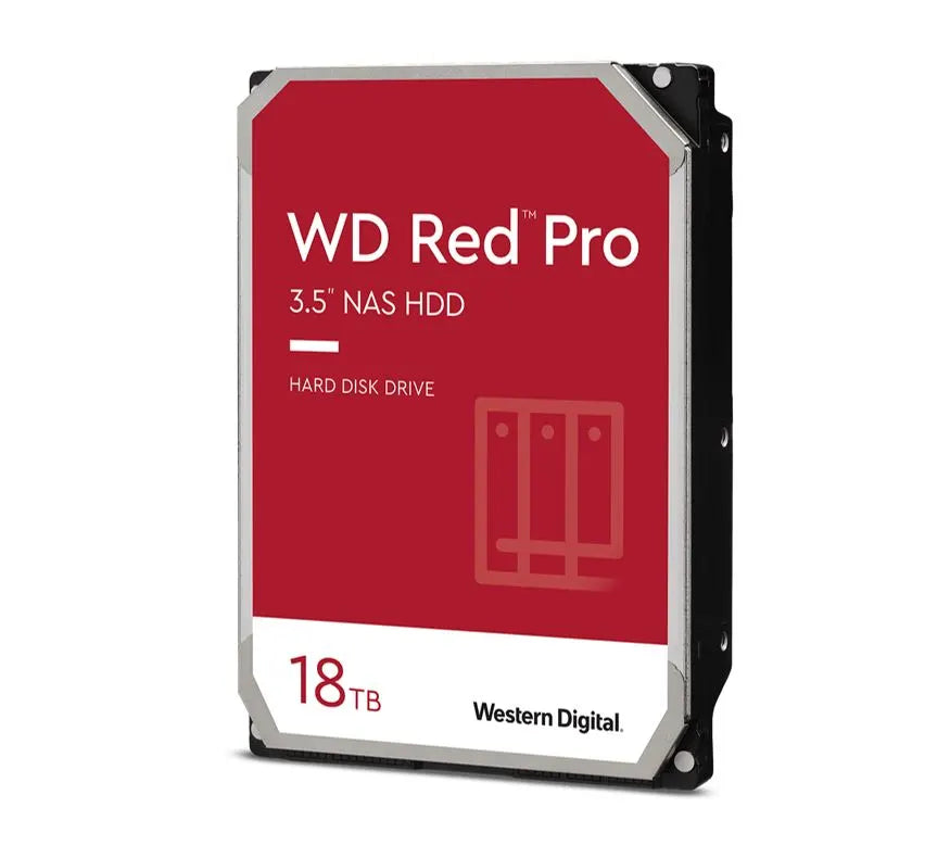 Western Digital WD Red Pro 18TB 3.5' NAS HDD SATA3 7200RPM 512MB Cache 24x7 300TBW ~24-bays NASwa...