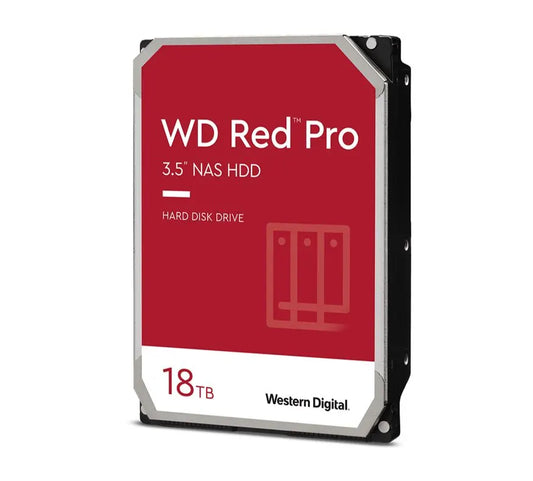 Western Digital WD Red Pro 18TB 3.5' NAS HDD SATA3 7200RPM 512MB Cache 24x7 300TBW ~24-bays NASwa...