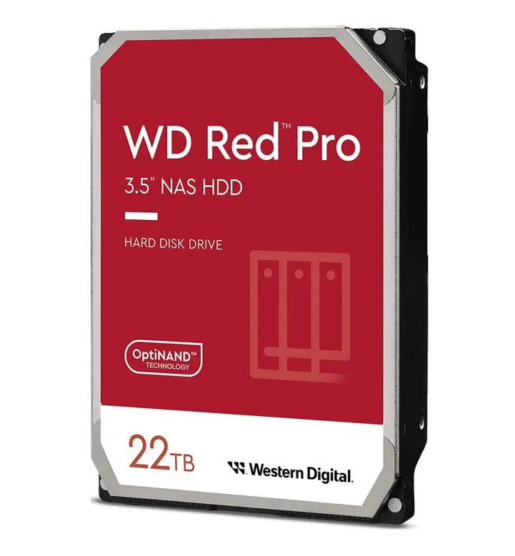 Western Digital WD Red Pro 22TB 3.5' NAS HDD SATA3 7200RPM 512MB Cache 24x7 300TBW ~24-bays NASwa...