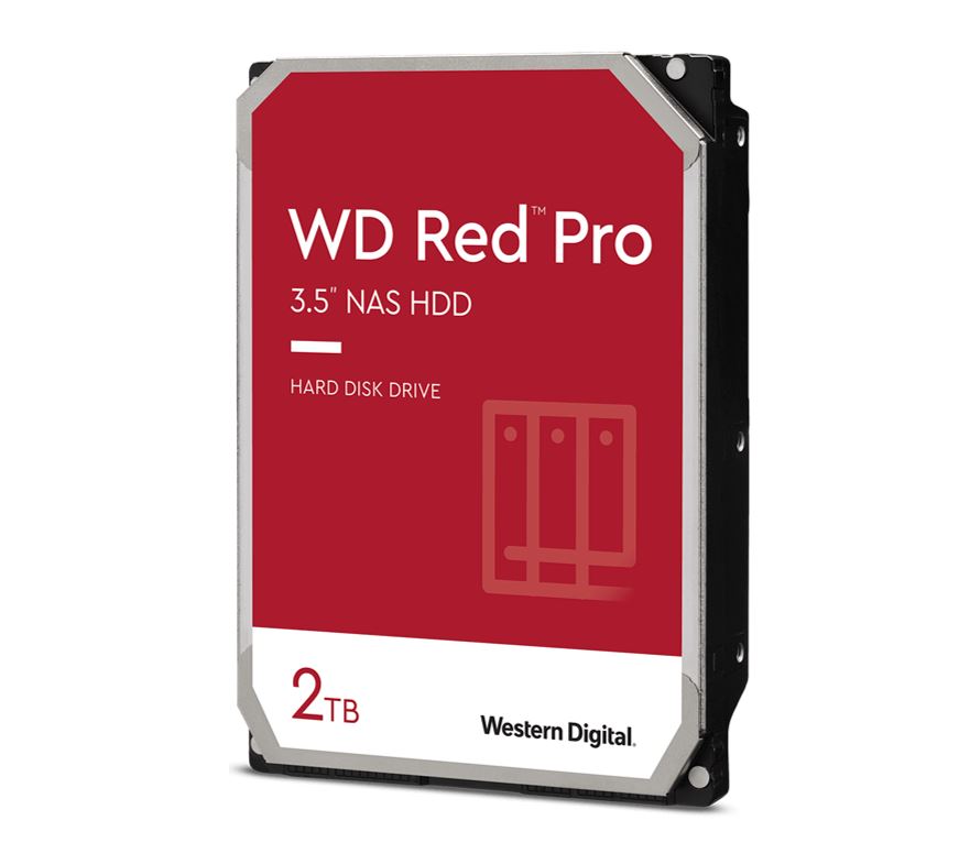 Western Digital WD Red Pro 2TB 3.5' NAS HDD SATA3 7200RPM 64MB Cache 24x7 300TBW ~24-bays NASware...