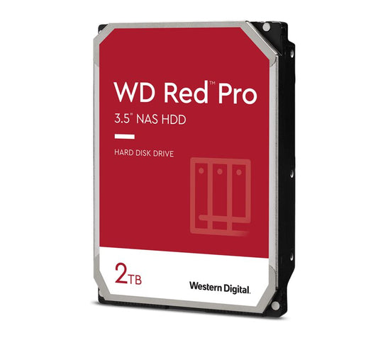 Western Digital WD Red Pro 2TB 3.5' NAS HDD SATA3 7200RPM 64MB Cache 24x7 300TBW ~24-bays NASware...
