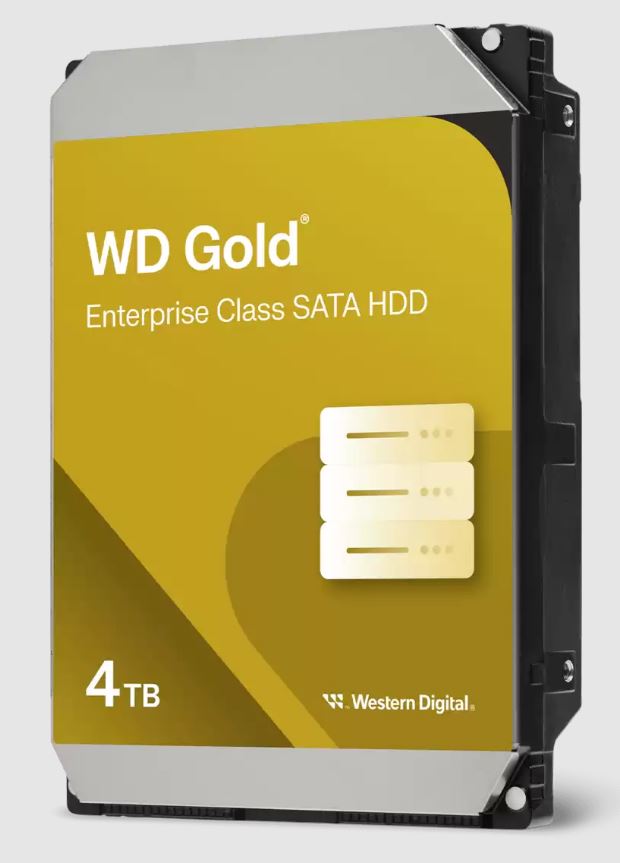 Western Digital Gold 4TB 3.5' Enterprise Class SATA 6 Gb/s HDD 7200 RPM Cache Size  256MB 5-Year...