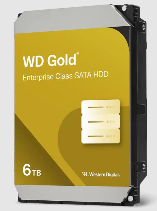 Western Digital Gold 6TB 3.5' Enterprise Class SATA 6 Gb/s HDD 7200 RPM Cache Size  256MB 5-Year...