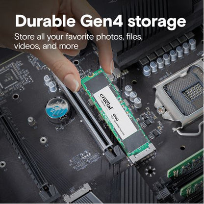 Crucial E100 2TB Gen4 NVMe SSD 5000/4500 MB/s R/W 100TBW 350K/460K IOPS 1M hrs MTTF M.2 2280 PCIe... - Image 4