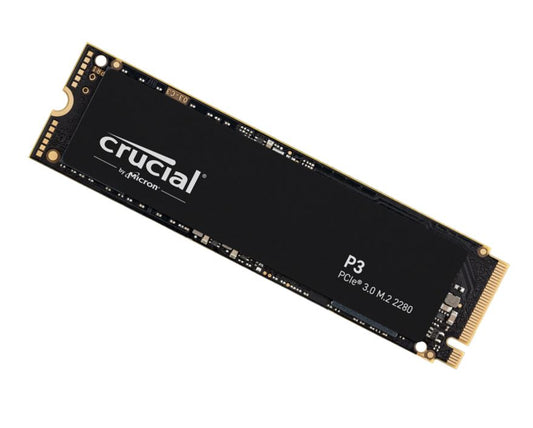 Crucial P3 2TB Gen3 NVMe SSD 3500/3000 MB/s R/W 440TBW 650K/700K IOPS 1.5M hrs MTTF Full-Drive En...