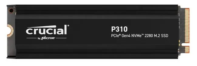 Crucial P310 2TB Gen4 2280 NVMe SSD w Heatsink 7100/6000 MB/s R/W 440TBW 1000K/1200K IOPS 1.5M hr...