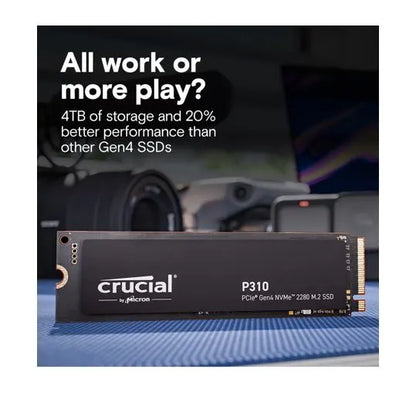 Crucial P310 4TB Gen4 2280 NVMe SSD 7100/6000 MB/s R/W 800TBW 1000K/1000K IOPS 1.5M hrs MTTF Full... - Image 3