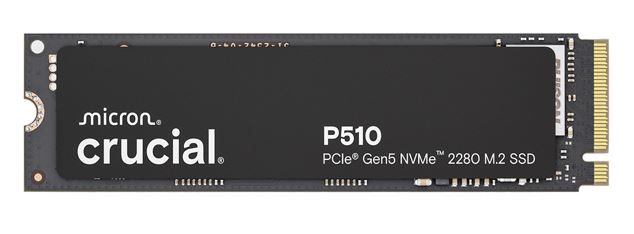 Crucial P510 2TB Gen5 2280 NVMe M.2 SSD 10,000 / 8,700 MB/s R/W 1200TBW 1.4M IOPS 1.5M hrs MTTF F...