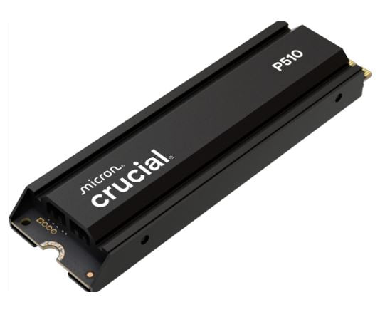Crucial P510 2TB Gen5 2280 NVMe M.2 SSD Heatsink 10,000 / 8,700 MB/s R/W 1200TBW 1.4M IOPS 1.5M h... - Image 2