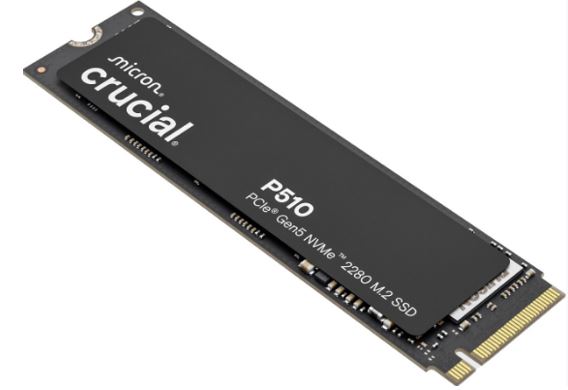 Crucial P510 2TB Gen5 2280 NVMe M.2 SSD 10,000 / 8,700 MB/s R/W 1200TBW 1.4M IOPS 1.5M hrs MTTF F... - Image 3