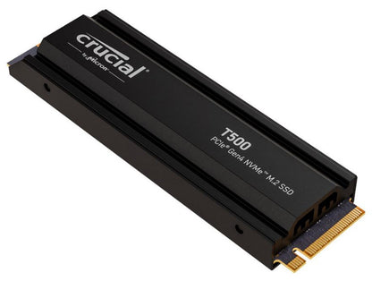 Crucial T500 1TB Gen4 NVMe SSD Heatsink - 7300/6800 MB/s R/W 600TBW 1440K IOPs 1.5M hrs MTTF Acro...