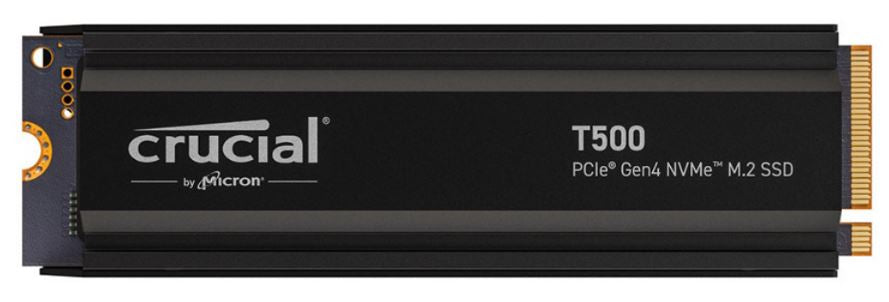 Crucial T500 1TB Gen4 NVMe SSD Heatsink - 7300/6800 MB/s R/W 600TBW 1440K IOPs 1.5M hrs MTTF Acro... - Image 3
