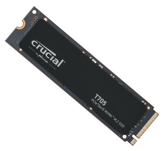 Crucial T705 1TB Gen5 NVMe SSD - 13600/10200 MB/s R/W 600TBW 1400K IOPs 1.5M hrs MTTF DirectStora...