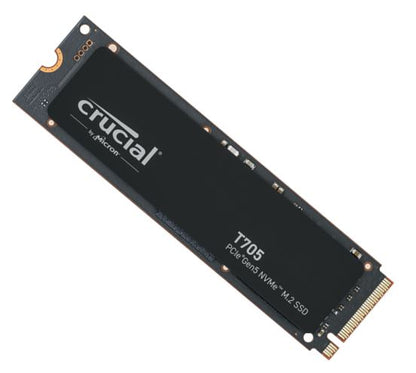 Crucial T705 1TB Gen5 NVMe SSD - 13600/10200 MB/s R/W 600TBW 1400K IOPs 1.5M hrs MTTF DirectStora...