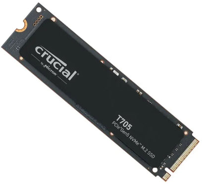 Crucial T705 2TB Gen5 NVMe SSD - 14500/12700 MB/s R/W 1200TBW 1550K IOPs 1.5M hrs MTTF DirectStor...