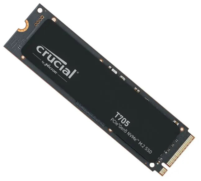 Crucial T705 4TB Gen5 NVMe SSD - 14100/12600 MB/s R/W 2400TBW 1500K IOPs 1.5M hrs MTTF DirectStor...