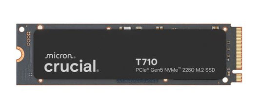 Crucial T710 1TB PCIe Gen5 NVMe 2280 SSD - 14900/13700 MB/s R/W 600TBW 2.2M IOPs 1.5M hrs MTTF wi...