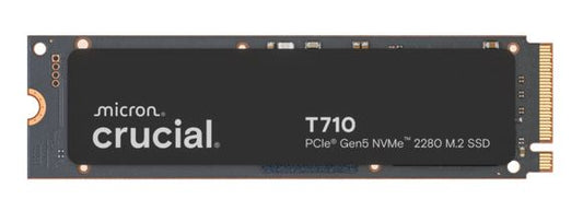 Crucial T710 2TB PCIe Gen5 NVMe 2280 SSD - 14500/13800 MB/s R/W 1200TBW 2.3M IOPs 1.5M hrs MTTF w...