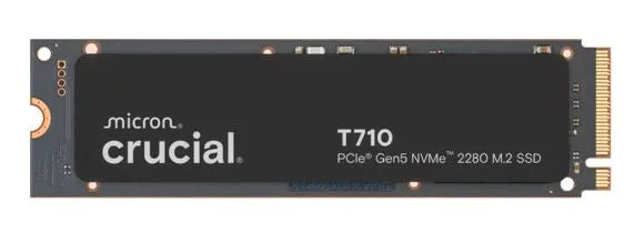 Crucial T710 2TB PCIe Gen5 NVMe 2280 SSD - 14500/13800 MB/s R/W 1200TBW 2.3M IOPs 1.5M hrs MTTF w...