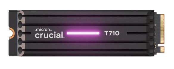 Crucial T710 2TB PCIe Gen5 NVMe 2280 SSD w Heatsink - 14500/13800 MB/s R/W 1200TBW 2.3M IOPs 1.5M...