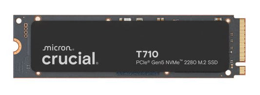 Crucial T710 4TB PCIe Gen5 NVMe 2280 SSD - 14500/13800 MB/s R/W 2400TBW 2.3M IOPs 1.5M hrs MTTF w...