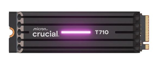 Crucial T710 4TB PCIe Gen5 NVMe 2280 SSD w Heatsink - 14500/13800 MB/s R/W 2400TBW 2.3M IOPs 1.5M...