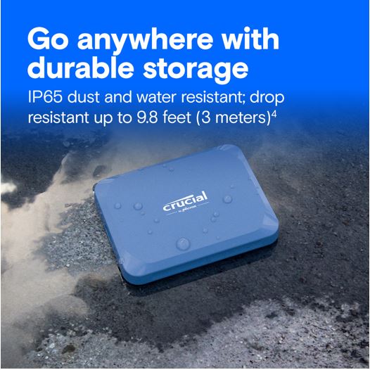 Crucial X10 2TB External Portable SSD ~2100MB/s USB-C Durable Rugged Shock Drop Water Dust Proof... - Image 4