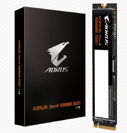 Gigabyte AORUS Gen4 5000E SSD 1024GB PCI-Express 4.0x4, NVMe 1.4, Sequential Read ~5000 MB/s, Seq...