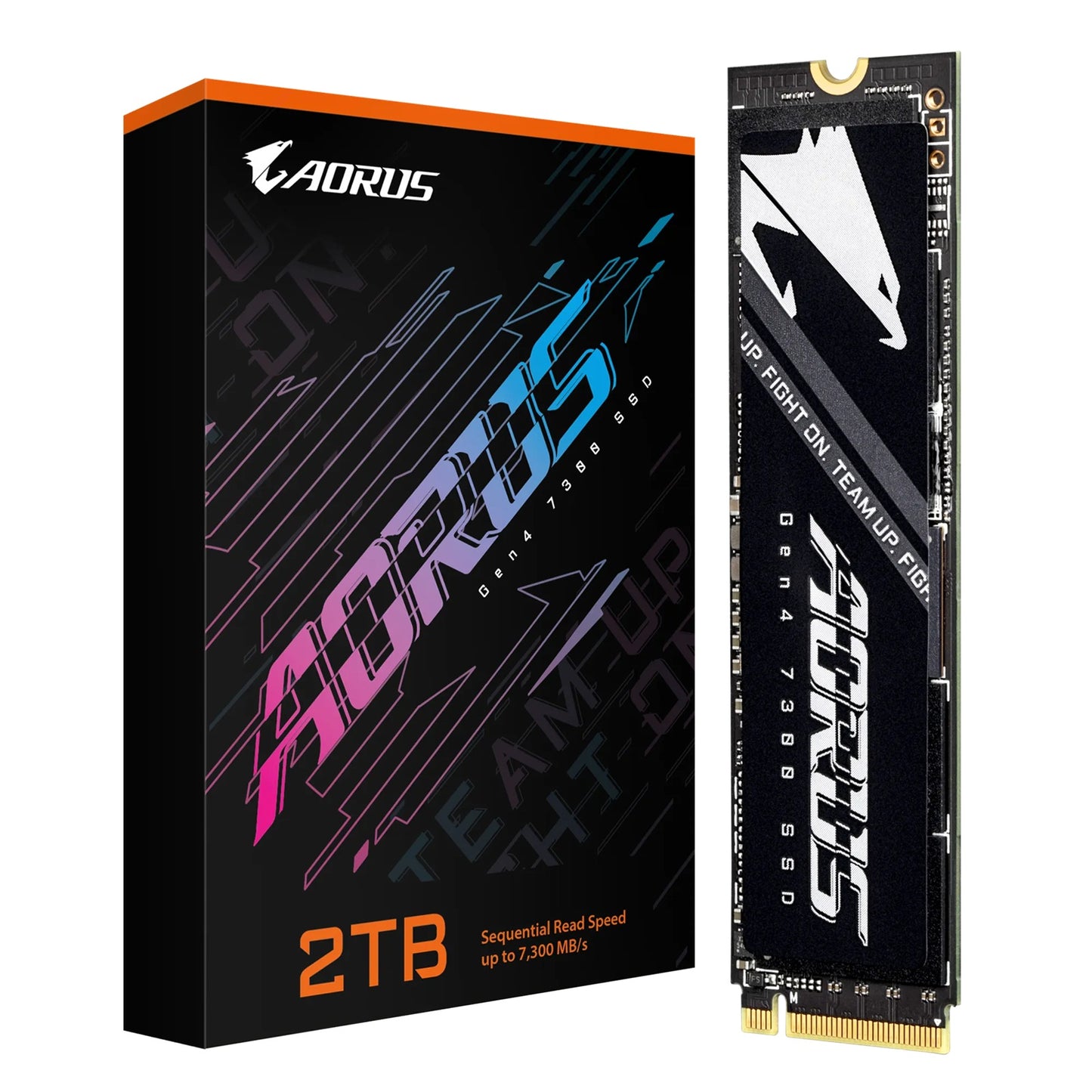 Gigabyte AORUS Gen4 7300 SSD 2TB PCIe4x4 NVMe1.4 M.2 2280 3D TLC DDR4 2GB 7300/6850MB/s 80×22×3.5...