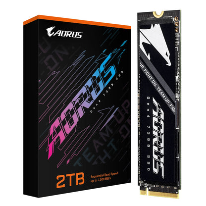 Gigabyte AORUS Gen4 7300 SSD 2TB PCIe4x4 NVMe1.4 M.2 2280 3D TLC DDR4 2GB 7300/6850MB/s 80×22×3.5...