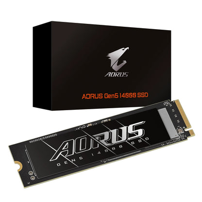 Gigabyte AORUS Gen5 14000 SSD 4TB PCIe5x4 NVMe2.0 M.2 2280 3D TLC LPDDR4 8GB 14100/12600MB/s 80x2...