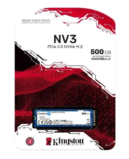 Kingston SNV3S NV3 500GB PCle 4.0x4 NVMe M.2 2280 SSD 5000/3000MB/s compaitible Notebook and SFF... - Image 3