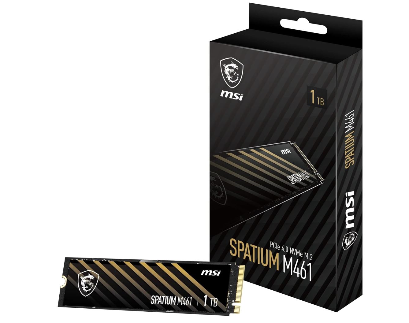 MSI SPATIUM M461 PCIe 4.0 NVMe M.2 1TB Internal SSD PCIe Gen4 NVMe (SPATIUM M461 PCIe 4.0 NVMe M....