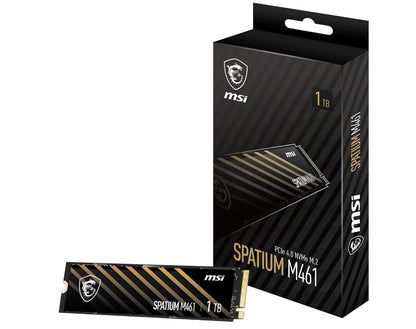 MSI SPATIUM M461 PCIe 4.0 NVMe M.2 1TB Internal SSD PCIe Gen4 NVMe (SPATIUM M461 PCIe 4.0 NVMe M....