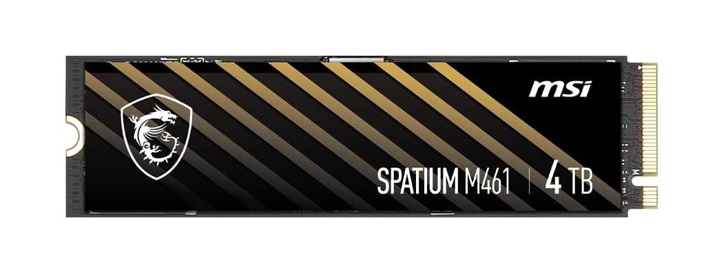 MSI SPATIUM M461 PCIe 4.0 NVMe M.2 4TB SSD, Sequential Read up to 5000MB/s, Sequential Write up t... - Image 2
