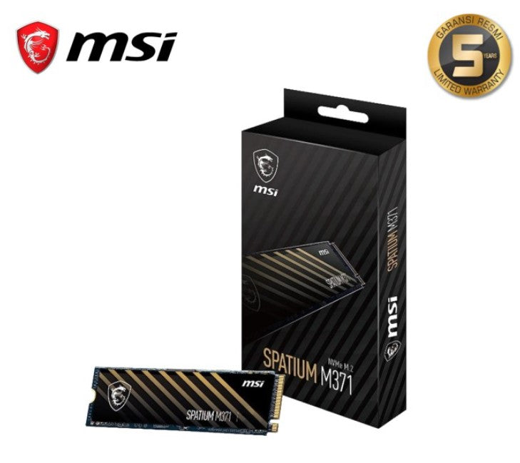 MSI SPATIUM M371 NVMe M.2 500GB, PHISON E13T, 3D NAND, M.2 2280, Sequential Read up to 2200MB/s,...