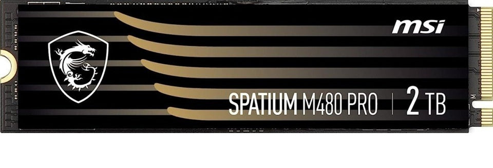 MSI SPATIUM M480 PRO PCIe 4.0 NVMe M.2 2TB SSD, 2GB DDR4, Sequential Read up to 7400MB/s, Sequent... - Image 2