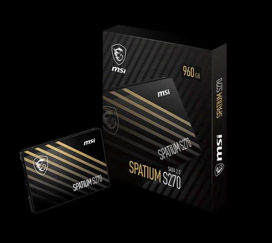 MSI SPATIUM S270 SATA 2.5' 960GB,  PHISON S11, 3D NAND, SATA III 6Gbps, Sequential Read up to 500...