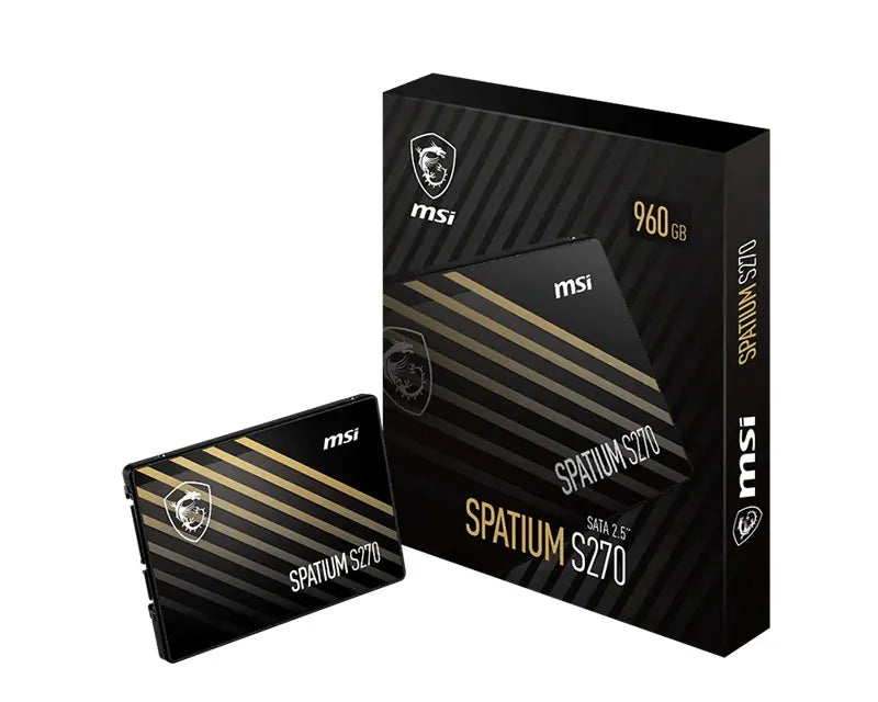 MSI SPATIUM S270 SATA 2.5' 960GB,  PHISON S11, 3D NAND, SATA III 6Gbps, Sequential Read up to 500...