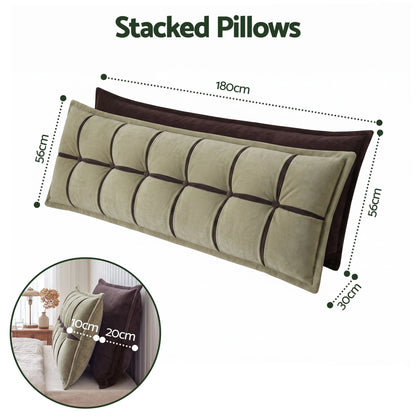 Giselle Bedding Headboard Pillow with Double-Layer Storage Wedge Reading Backrest with Adjustable Filling, Chenille Bed Rest Cushion for Daybed, Dorm, and RV King - Image 9