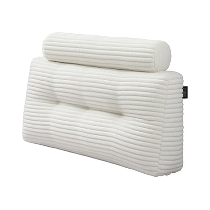 Giselle wedge pillow headboard with non-flattening shredded foam core, perfect for dorm reading or sofa lap desk, 330g corduroy cover, side pockets, King Single - Image 8